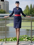SIW Siwen Media 051 China Eastern Airlines uniform, cap, scarf, skirt, four pieces set - Siqi(1)